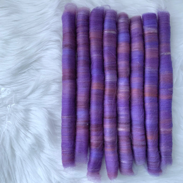 Purple Yam Is My Jam Fine Merino/Silk Rolag Set
