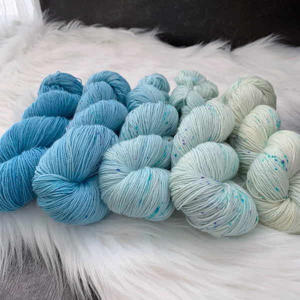 Rolling Waves Gradient Set Socky Bamboo (Ready to Ship)