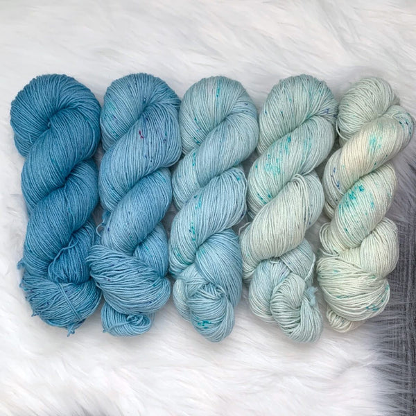 Rolling Waves Gradient Set Socky Bamboo (Ready to Ship)